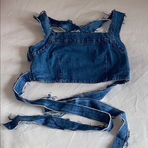 Denim Corset crop top